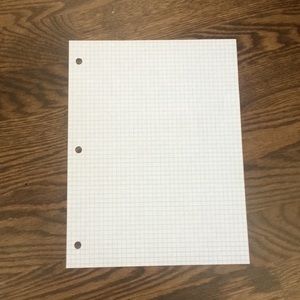 One of kind piece of graph paper